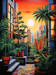 Art Deco Cityscapes: Discover Botanical Wall Art and Enchanting Garden Scenes