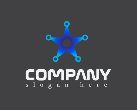 company star logo design template