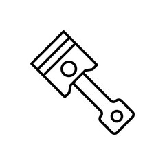 Piston outline icons, minimalist vector illustration ,simple transparent graphic element .Isolated on white background
