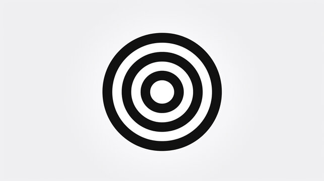 black circle logo on a white background, generate AI.