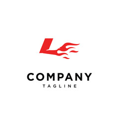 Letter L Flames logo icon vector template.eps