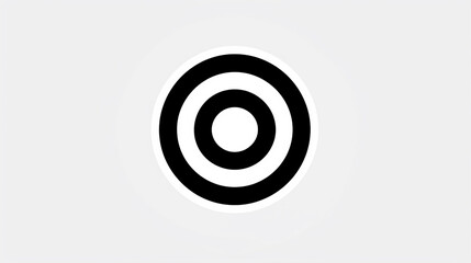 black circle logo on a white background, generate AI.