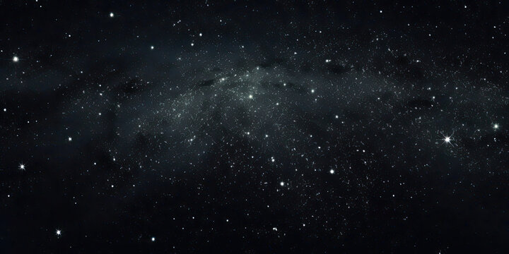 Astounding Night Sky Full of Stars, Captivating Black and White Photo © Paulina