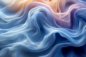 Texture, background, gradient frosted glass, flowing, transparent, elegant curves