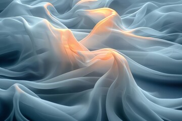 Obraz premium Texture, background, gradient frosted glass, flowing, transparent, elegant curves, coconut milk and peach fuzz pantone colors