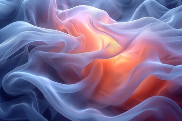 Obraz premium Texture, background, gradient frosted glass, flowing, transparent, elegant curves