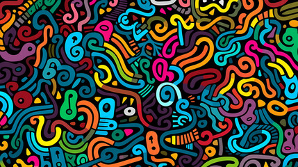 Abstract seamless doodle background, artistic background