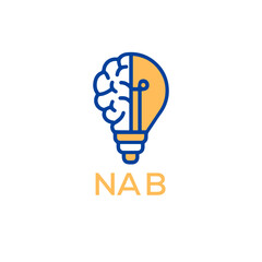 Fototapeta premium NAB Letter logo design template vector. NAB Business abstract connection vector logo. NAB icon circle logotype. 