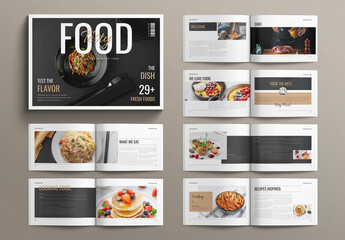 Testy Food Magazine Layout Design Template Landscape