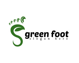 eco friendly and foot logo design template
