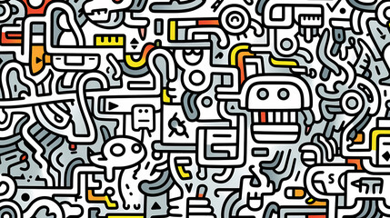 Abstract seamless doodle background, artistic background