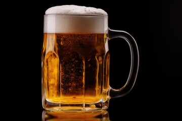 Dark background with beer mug