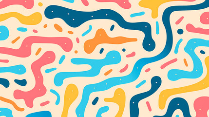 Abstract seamless doodle background, artistic background