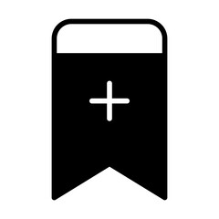 Bookmark solid glyph icon