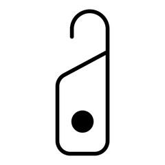 Door Tag solid glyph icon