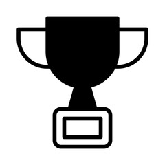 Trophy solid glyph icon