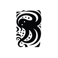 Letter B Octopus Logo Design Concept