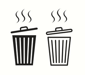 trash can bin vector illustration