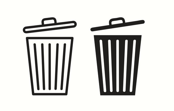 trash can bin vector illustration