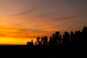 sunset in the mountains