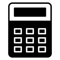 Calculator solid glyph icon