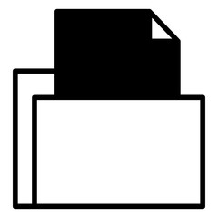Folder solid glyph icon