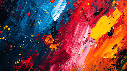 Abstract Paint Strokes and Splatter