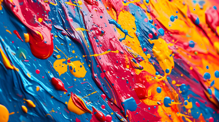 Abstract Paint Strokes and Splatter
