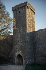 The well-preserved fortified town Couvertoirade, owned by the Knights Templar, Couvertoirade,...