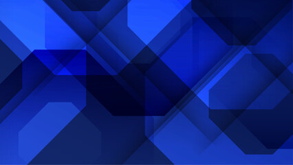 Obraz premium Blue vector modern abstract background with shapes. Blue presentation background design for poster, flyer, banner, wallpaper, business card, report