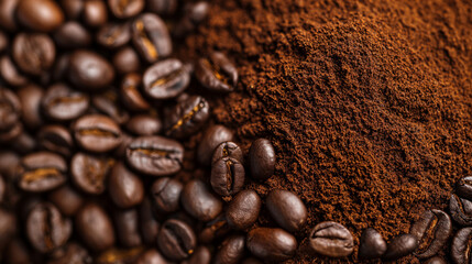 Coffee beans background