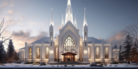 Place of Prayer: Majestic Church Architecture Background