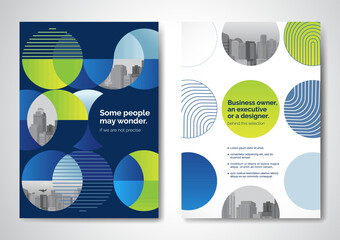Template vector design for Brochure, AnnualReport, Magazine, Poster, Corporate Presentation, Portfolio, Flyer, infographic, layout modern with color size A4, Front and back, Easy to use.