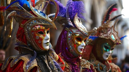 Traditional Venetian carnival masks 