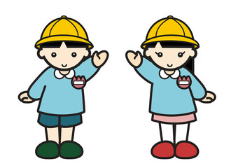 二人の幼稚園児