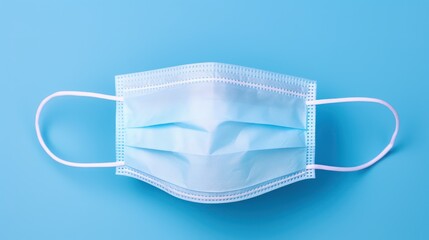 blue mask isolated on a blue background