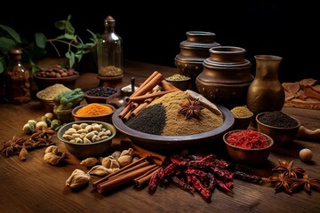 Obraz na płótnie Canvas Culinary Alchemy with Aromatics