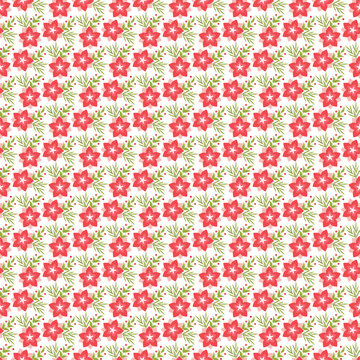 Free vector watercolor winter flowers pattern .