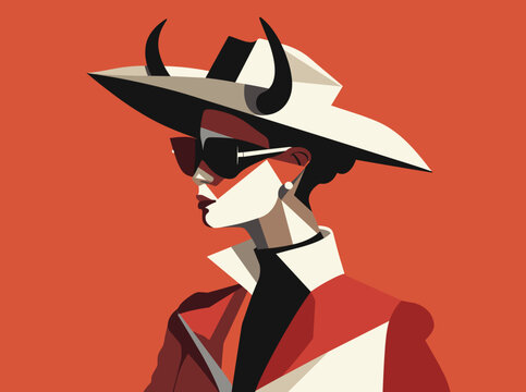 Retrato alternativo de una mujer de perfil