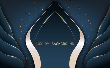 Luxury background with geometric shape with golden lines elements shiny effect