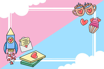 Frame Background Valentines Day Ornament
