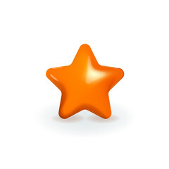 Orange 3D star icons vector illustration design.