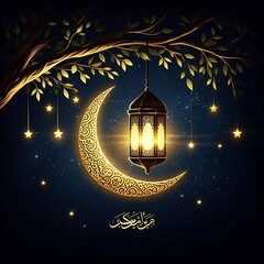 Obraz na płótnie Canvas Arabic Ornamental Patterned Background of Islamic Mosque, Design Greeting Card for Ramadan Kareem 