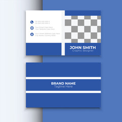 Vector clean style modern business card template