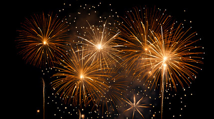 Beautiful creative holiday background with fireworks and sparkles