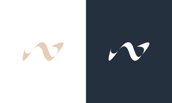 initial N logo design vector