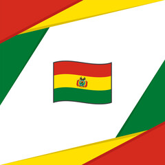 Bolivia Flag Abstract Background Design Template. Bolivia Independence Day Banner Social Media Post. Bolivia