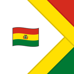 Bolivia Flag Abstract Background Design Template. Bolivia Independence Day Banner Social Media Post. Bolivia Cartoon