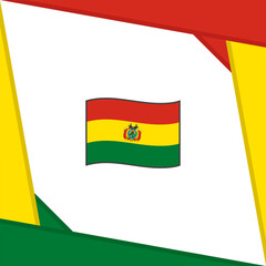 Bolivia Flag Abstract Background Design Template. Bolivia Independence Day Banner Social Media Post. Bolivia Independence Day
