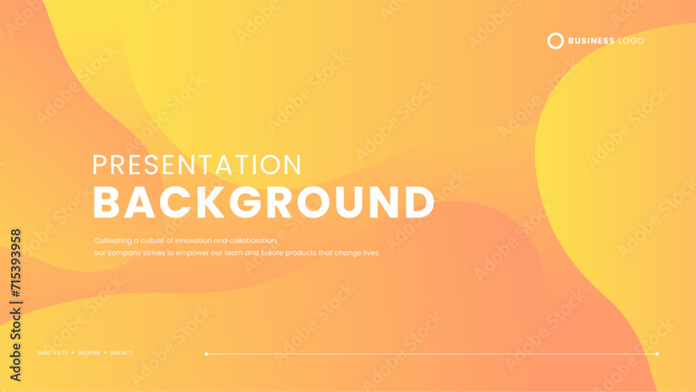 Poster vector simple abstract background with orange and yellow waves. simple presentation background with 